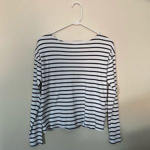 H&M black and white stripe long sleeve